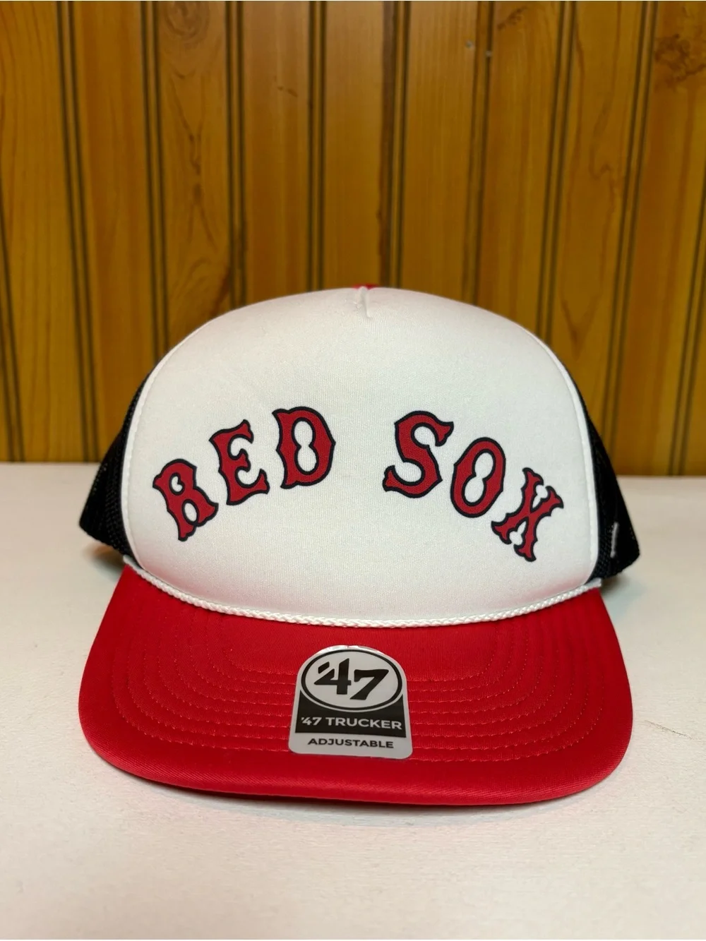 '47 Red Sox Trucker Hat - White, Red, Black
